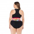 Plus size bikini gathered big cup ladies swimwear swimsuit 6672