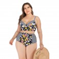 Large size bikini underwire big cup ladies swimsuit swimsuit 6653