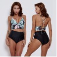 Sexy high waist bikini swimsuit wearing a rope strap was thin swimsuit 9525