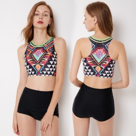 Sexy bikini split female swimsuit high waist swimsuit 9031