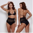 Sexy high waist bikini swimsuit hollow lace slimming swimsuit 9512