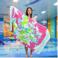 Pure cotton beach towel style active printing sports swimming children's large size adult bath towel 160 * 80