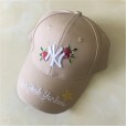 New trendy baseball cap embroidery rose men and women duck tongue hat tide sunscreen couple casual hat