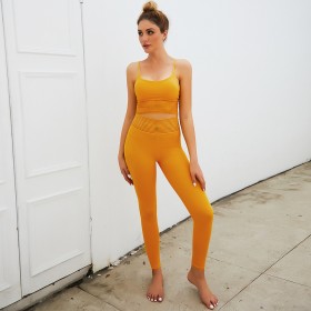 ! Sexy peach hips fitness suit suit, hip buttocks hip pocket yoga suit sports suit