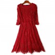 Dress summer dress new perspective in the sleeves waist lace sexy dress