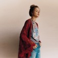 Bohemian plus size women's holiday style with long lace cardigan