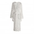 Hot Bohemian plus size women's summer vacation style with lace cardigan long section