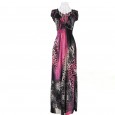 Women's summer new beach skirt bohemian dress plus size ice silk dress hot sale