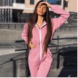 Autumn and winter new women's jumpsuit sweater loose zipper jumpsuit