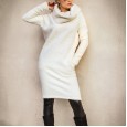 Autumn and winter fleece dress women's hot selling warm sweater collar collar