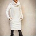 Autumn and winter fleece dress women's hot selling warm sweater collar collar