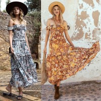 Spring and summer dress Bosi tube top collar women's clothing