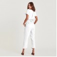 Fashionable women's spring and summer new products hot single-breasted wild nine-point jumpsuit