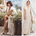 Women's Bohemian Ruffled Floral V-Neck Dress