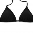 Spring and summer new black gathered sexy split bikini ladies swimsuit solid color