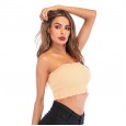 Summer sexy word collar wrapped chest solid color vest female tube top