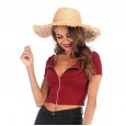 Personalized zipper short-sleeved T-shirt women's summer slim slim short top