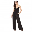 Summer fashion new fashion sexy deep V-neck halter suspenders jumpsuit women