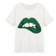 Summer new tide brand women's round neck printed t-shirt female short-sleeved loose cotton blouse