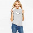 New unicorn animal print top round neck short sleeve T-shirt women