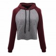 Spring new hot sale women's short hooded long-sleeved letter printed t-shirt sweater