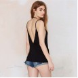 Hot sale new solid color halter top women's strapless strap bottoming vest