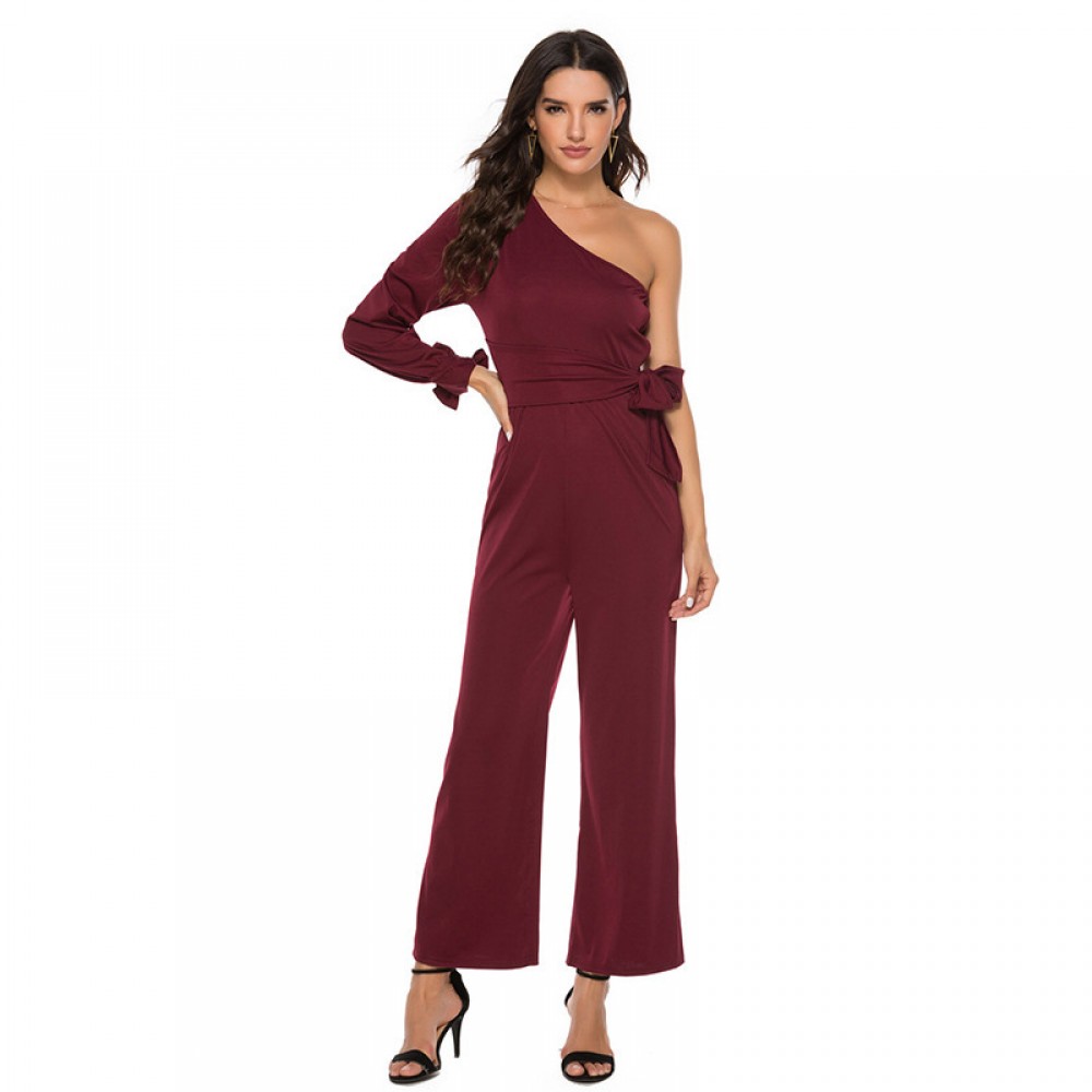 New product hot sale women's sexy exposed lace jumpsuit tide
