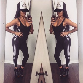 Women's sexy backless tights women's jumpsuit tide