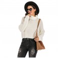 Autumn and winter new sweater women's solid color long-sleeved turtleneck pullover sweater