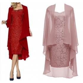 Summer women's V-neck irregular dress two-piece tide