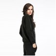 Autumn and winter new hooded sweater women's long-sleeved cat ears letter printed large size shirt