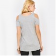 Summer new geometric element sexy strapless women's T-shirt fashion short sleeve top