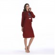 Autumn and winter women's hooded sweater mid-length skirt casual fashion suit
