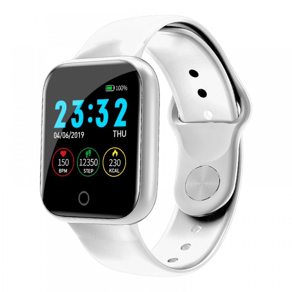 Bakeey I5 Continuous Heart Rate O2 Monitor Watch Face WhatsApp Caller ID Reminder Full Metal Body Smart Watch - Black 