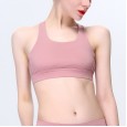 New mesh gauze back sports vest female shockproof gathered running high strength fitness underwear yoga bra