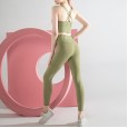 New Yoga Bra Female Cross Sling Beautiful Back Sports Vest Running Fitness Quick Dry Gathering Bra