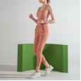 New nude sports casual pants female high elastic loose feet pants breathable running sports nine points pants female summer