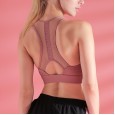 New sports mesh splicing beautiful back bra running breathable gathering mesh sports training sports underwear