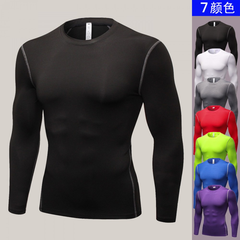 Men's tight training PRO sports fitness running long-sleeved wicking quick-drying long-sleeved shirt T-shirt clothes 10