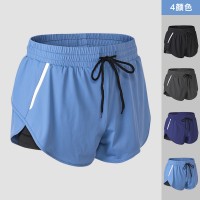 Ladies Tennis Running Shorts Fitness Sports Night Running Reflective Strip Quick-drying Fake Two-piece Yoga Pants 92402