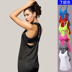 Women's Sports Vest Fitness Yoga Running T-shaped Back Hollow Sling Quick-drying Loose Vest