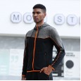 Men's autumn and winter loose sports jacket running leisure fitness clothes hooded training suit zipper long sleeve 91605