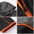 Men's autumn and winter loose sports jacket running leisure fitness clothes hooded training suit zipper long sleeve 91605