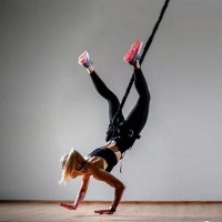 The fifth generation of aerial yoga vitality belt indoor yoga flying dance belt Pilates magic lanyard hanging bungee belt