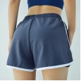 Summer new fake two-piece sports shorts female pockets anti-glare loose and quick-drying yoga fitness running leisure