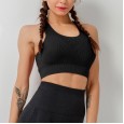 New Loli back bra V-shaped mesh breathable sports underwear quick-drying shock-proof yoga running