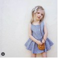 Girls summer new children's personality fashion covered girls dot print girl dress