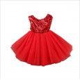 Summer new girls' children's day children's day sequin gauze bow princess dress show dress