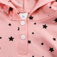 Children's clothing new baby boy men and women baby cute star moon print long sleeve hooded romper jumpsuit