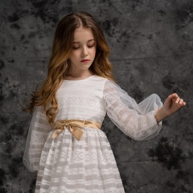 Children's clothing princess skirt flower girl mesh white pettiskirt girl middle-aged boy dress skirt